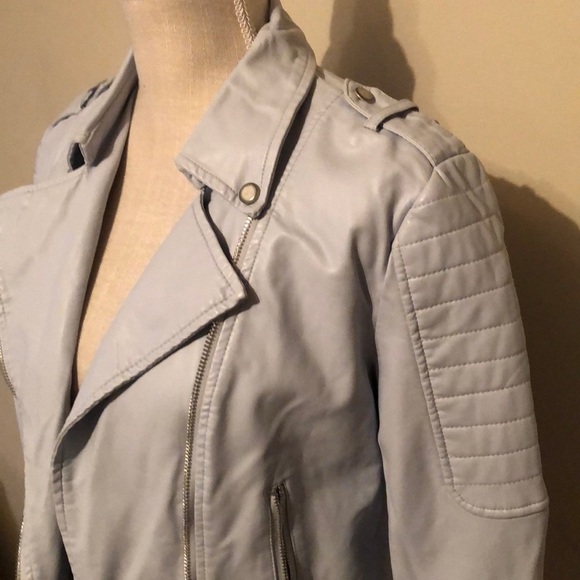 Marc New York (nwot)faux gray leather crop jacket - Picture 4 of 13